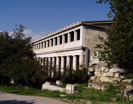 The Stoa of Attalos above the excavated Agora