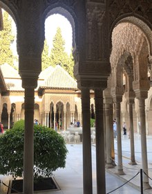 The colonnade of the Court of the Lions