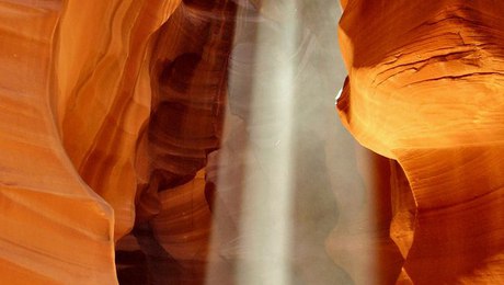 Sandstone flutes in Antelope Canyon