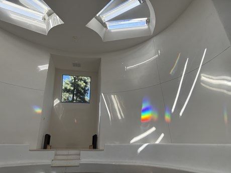 Spectra thrown across the white rotunda