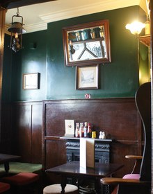 The panelled back room