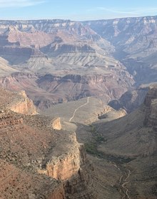 Looking down into the inner gorge