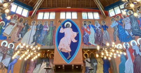 The dancing saints in the dome