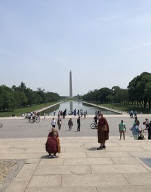 The Reflecting Pool and the Washington Monument from the steps