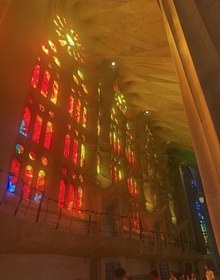 The warm glass on the eastern side