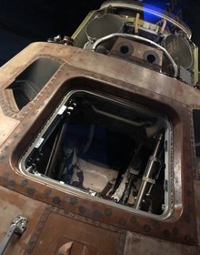 Apollo 11's scorched command module Columbia