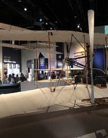 The 1903 Wright Flyer in its gallery