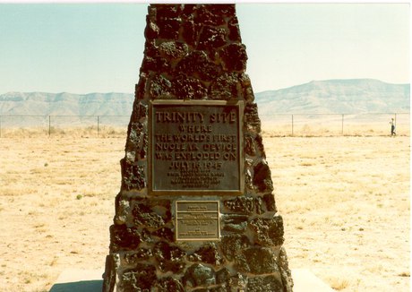 The obelisk at ground zero, and its plaque