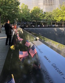 Small flags left in the letters