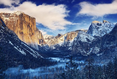Tunnel View on a winter morning